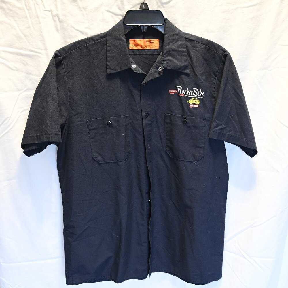 Men's work shirt, Moab Brewery Rocket Bike Lager, navy, size L